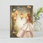 Mooie Sweet 16 Lichtgevende Vlinders Kaart (Staand voorkant)