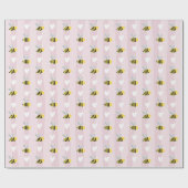 Mooie Sweet Cartoon bee Geschenken inpakpapier (Vlak)