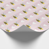 Mooie Sweet Cartoon bee Geschenken inpakpapier (Hoek)