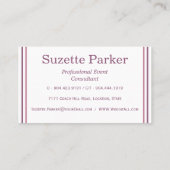 Mooie Sweet Pea Flower Event Planner Visitekaartje (Achterkant)