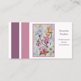 Mooie Sweet Pea Flower Event Planner Visitekaartje