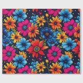 Mooie Sweety Flowers en Rozen Cadeaupapier (Vlak)