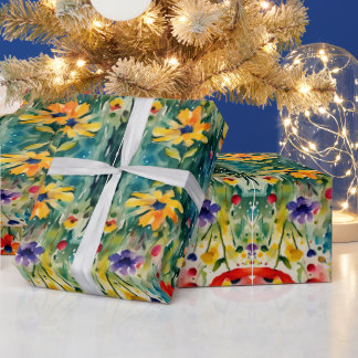 Mooie Sweety Flowers en Rozen Cadeaupapier