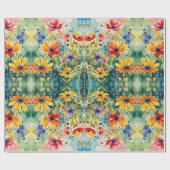 Mooie Sweety Flowers en Rozen Cadeaupapier (Vlak)