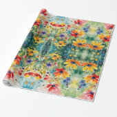 Mooie Sweety Flowers en Rozen Cadeaupapier (Uitgerold)
