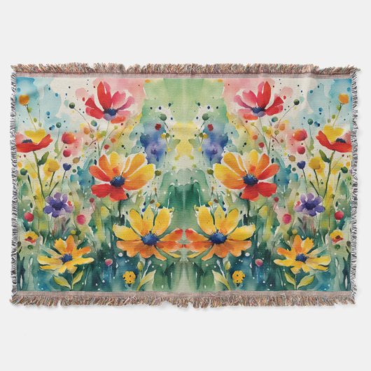 Mooie Sweety Flowers en Rozen Deken (Voorkant)