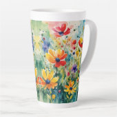 Mooie Sweety Flowers en Rozen Latte Mok (Rechterhoek)