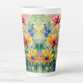 Mooie Sweety Flowers en Rozen Latte Mok (Voorkant)