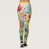 Mooie Sweety Flowers en Rozen Leggings (Achterkant)