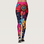 Mooie Sweety Flowers en Rozen Leggings (Achterkant)
