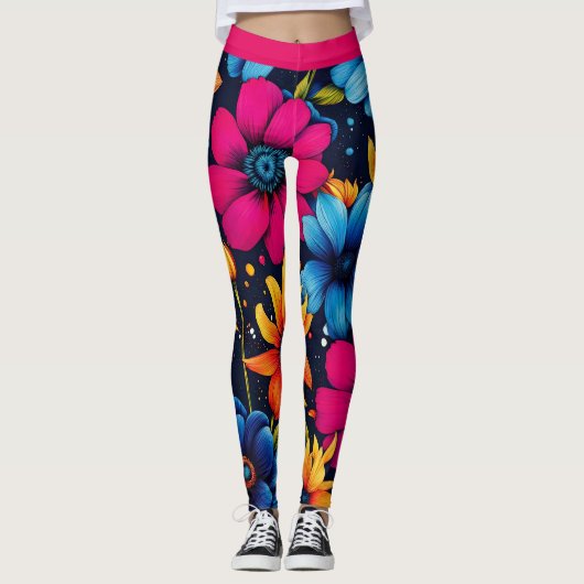 Mooie Sweety Flowers en Rozen Leggings (Voorkant)