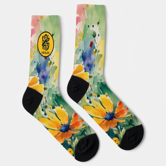 Mooie Sweety Flowers en Rozen Sokken (Rechts)