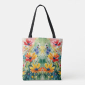 Mooie Sweety Flowers en Rozen Tote Bag (Achterkant)