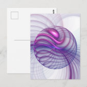 Mooie Swing Moderne Abstracte Fractale Kunst Roze Briefkaart (Voorkant / Achterkant)