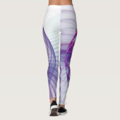 Mooie Swing Moderne Abstracte Fractale Kunst Roze Leggings (Achterkant)