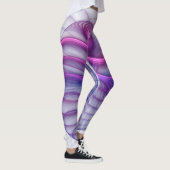 Mooie Swing Moderne Abstracte Fractale Kunst Roze Leggings (Rechts)
