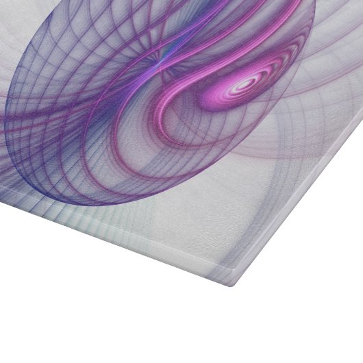 Mooie Swing Moderne Abstracte Fractale Kunst Roze Snijplank (Hoek)