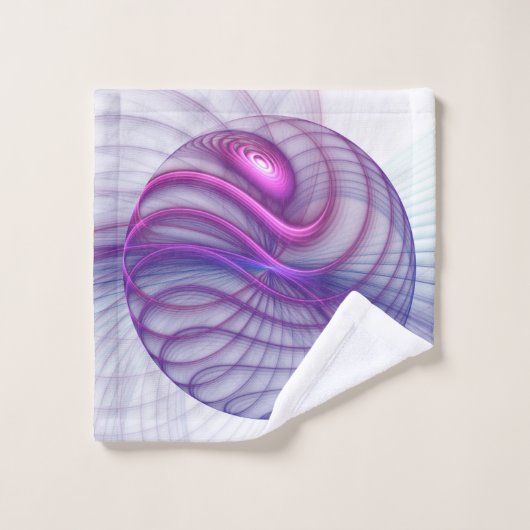 Mooie Swing Moderne Abstracte Fractale Kunst Roze Washandje (Wasdoekje)