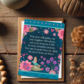 Mooie sympathie Quote Blauw Bloemhart Kaart