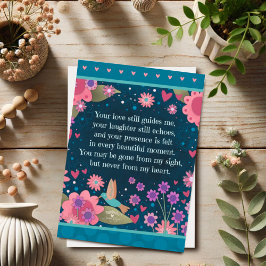 Mooie sympathie Quote Blauw  Bloemhart Kaart