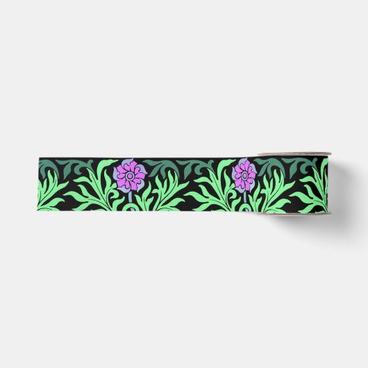 Mooie Syringa Bloemenrand Grosgrain Lint (Voorkant)