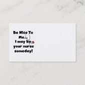 Mooie T-shirts voor verpleegsters en cadeautjes Visitekaartje (Achterkant)