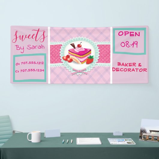 Mooie Taart bakkerij Roze Banner (Beurs)