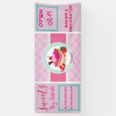 Mooie Taart bakkerij Roze Banner (Verticaal)