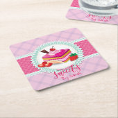 Mooie taart bakkerij Roze Onderzetter (Schuin)