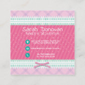 Mooie taart bakkerij Roze Visitekaartje (Achterkant)