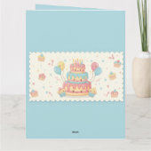 Mooie Taart en Cupcakes Kaart (Achterkant)