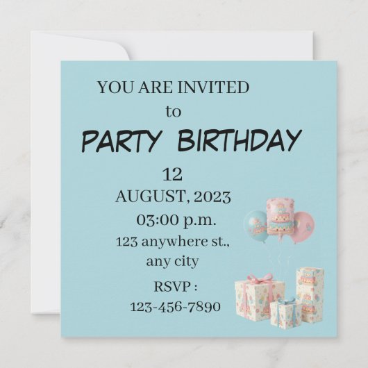 Mooie Taart en Cupcakes Kaart (Achterkant)