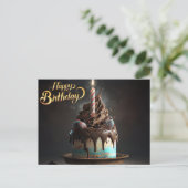 Mooie Taart Gelukkige Verjaardag Cadeaus Liefde Briefkaart (Staand voorkant)