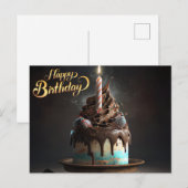 Mooie Taart Gelukkige Verjaardag Cadeaus Liefde Briefkaart (Voorkant / Achterkant)