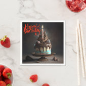 Mooie taart Gelukkige Verjaardagscadeaus Liefde Servet (Insitu)