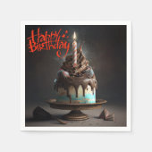 Mooie taart Gelukkige Verjaardagscadeaus Liefde Servet (Voorkant)