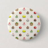 Mooie taarten in leuke kleuren ronde button 5,7 cm (Voorkant)