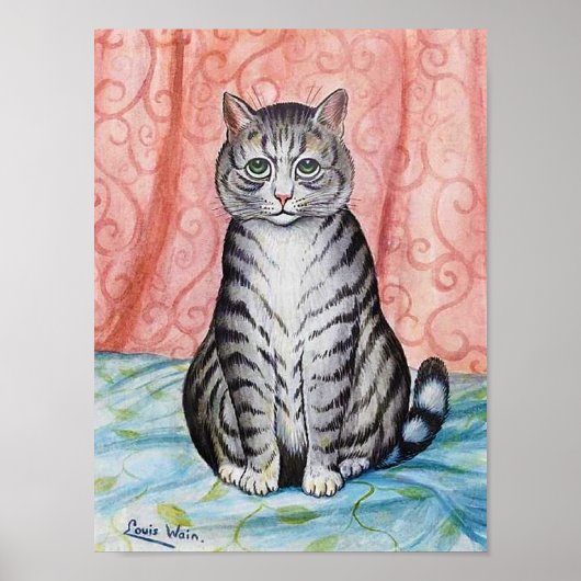 Mooie Tabby Kat, Louis Wain Poster (Voorkant)