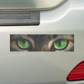 Mooie tabby kattenogen bumpersticker (Op auto)