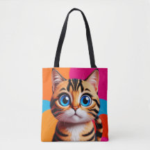 Mooie tabby kattenportret met grote blauwe ogen