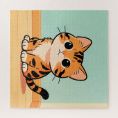 Mooie Tabby Poes Puzzel (Horizontaal)