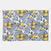 Mooie Talavera-tegelprint met citroenen Theedoek (Horizontaal)