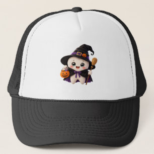 Mooie Tand Heks Halloween Trucker Hoed Pet