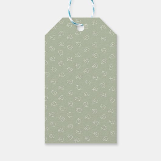 Mooie Tand Inpakpapier Cadeaulabel (Voorkant)