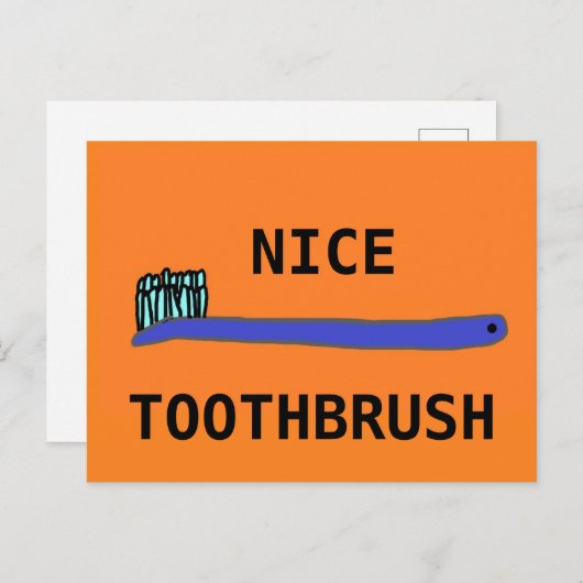 Mooie tandenborstel briefkaart (Voorkant / Achterkant)