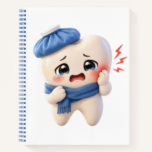 Mooie Tandpijn Tand Karakter Spiraal Notebook Notitieboek