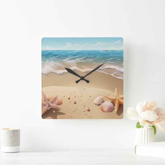 Mooie tapecluster vierkante klok (Huis)