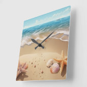 Mooie tapecluster vierkante klok (Hoek)