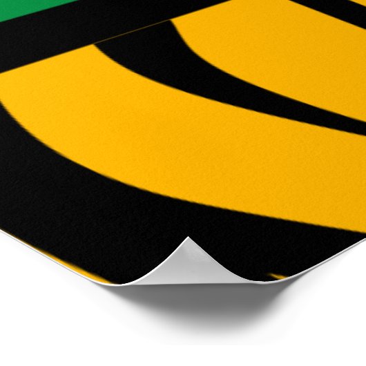 Mooie tapijtschelp, levendige kleuren bewerkbaar poster (Hoek)