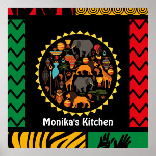 Mooie tapijtschelp, levendige kleuren bewerkbaar poster